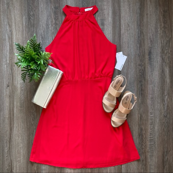 JustFab Dresses & Skirts - 🌟 Host Pick 🌟 JUSTFAB Halter Mock Neck Dress